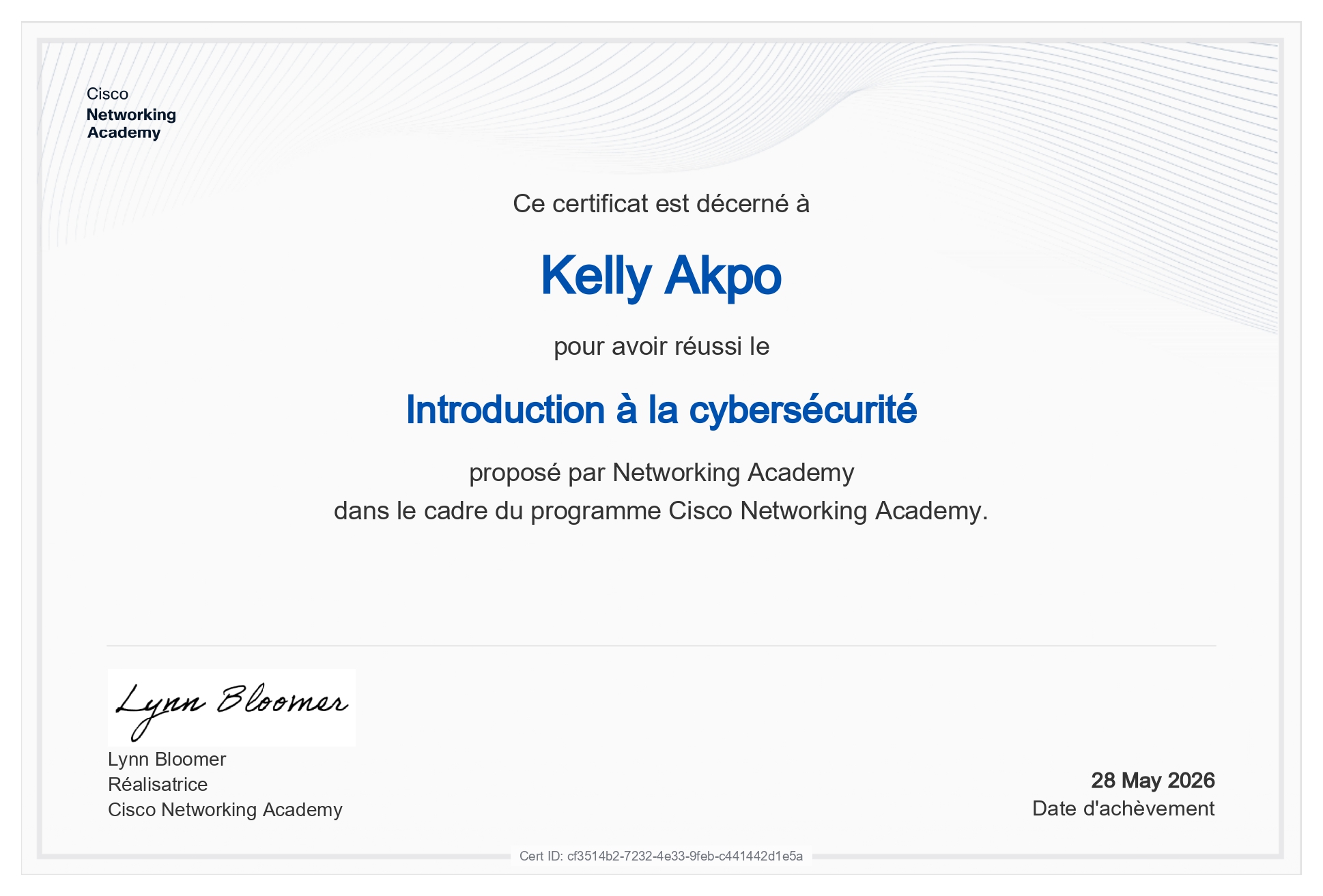 Certification Cybersecurité 